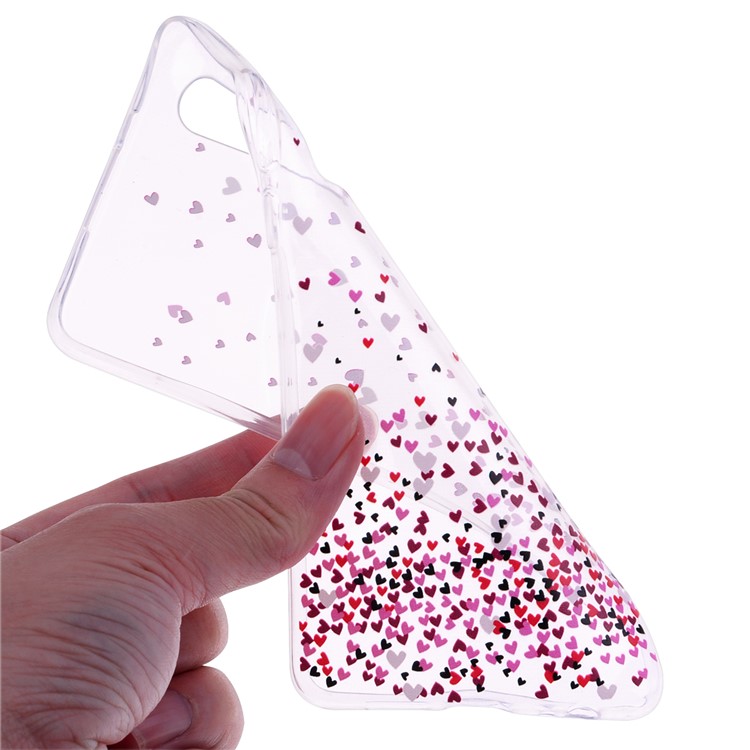 Printing Pattern TPU Mobile Shell for Huawei P30 - Colorful Love Hearts-5