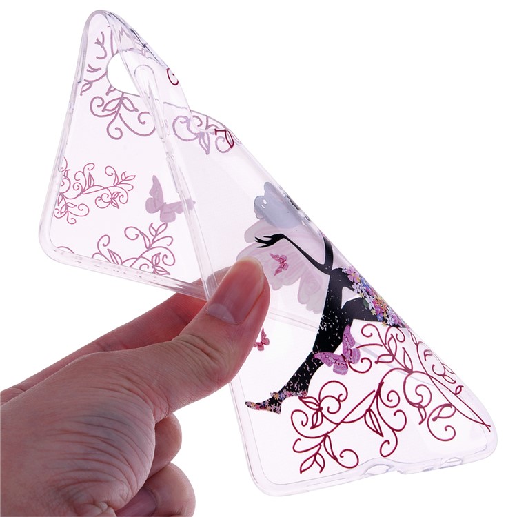 Printing Pattern TPU Mobile Casing Cover for Huawei P30 - Butterfly Girl-5