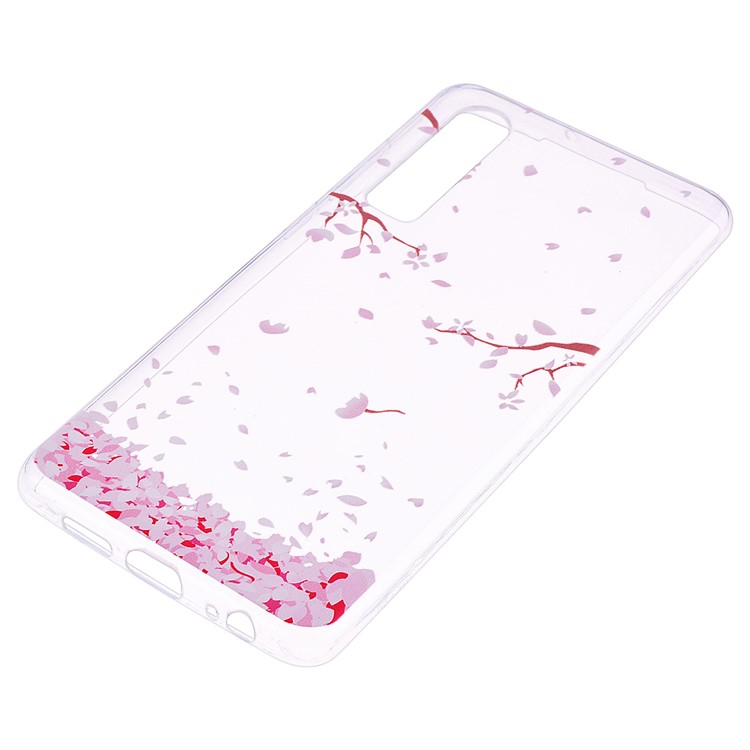 Printing Pattern TPU Mobile Shell Cover for Huawei P30 - Pink Falling Flowers Petals-3