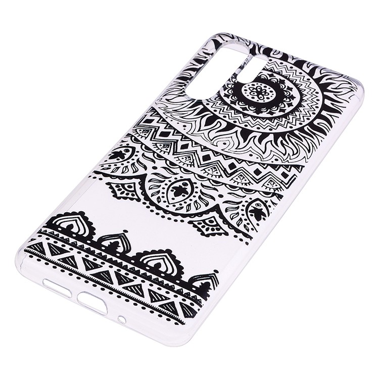 Printing Pattern TPU Mobile Phone Casing for Huawei P30 Pro - Black Lace-3