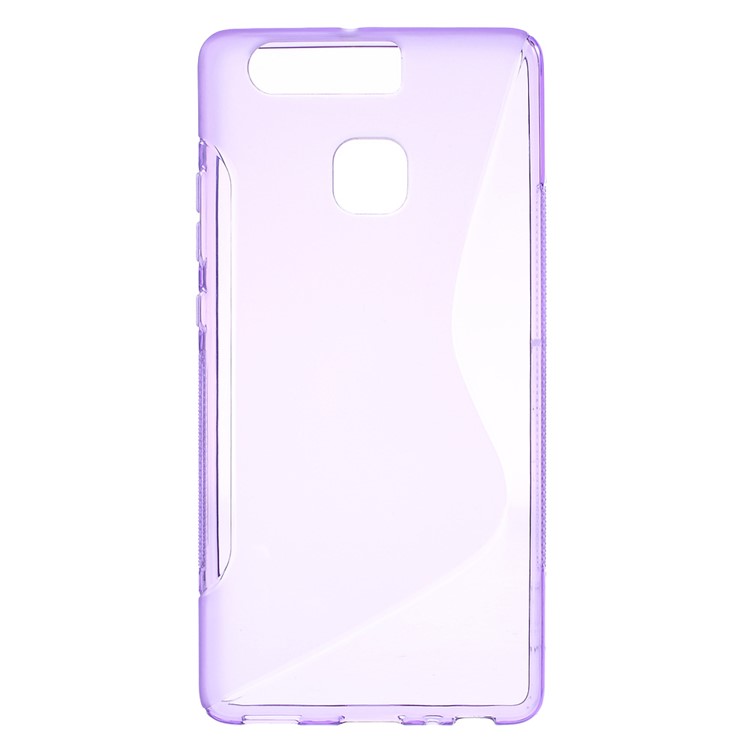 S-line Soft TPU Back Cover Protector for Huawei P9 - Purple-1