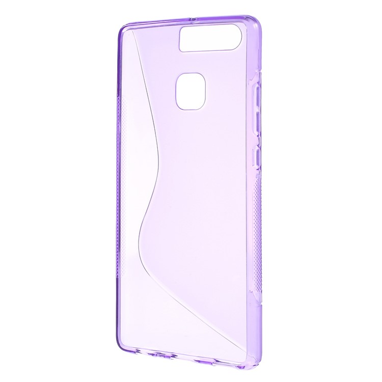 S-line Soft TPU Back Cover Protector for Huawei P9 - Purple-2