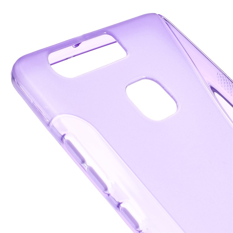 S-line Soft TPU Back Cover Protector for Huawei P9 - Purple-4