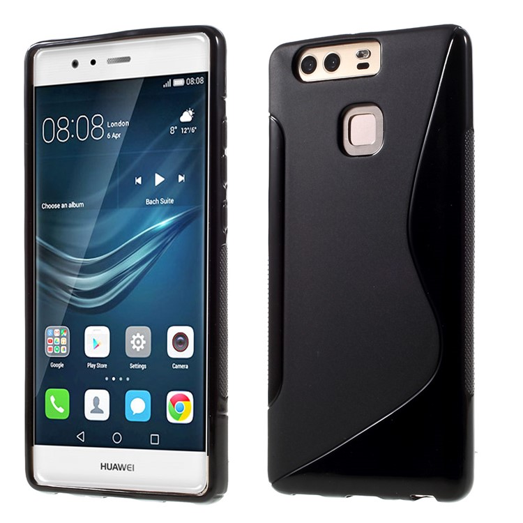 S-line Soft TPU Phone Cover for Huawei P9 - Black-1