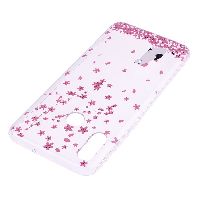 Printing Pattern TPU Casing for Huawei P Smart (2019) / Honor 10 Lite - Pink Flowers and Animal-4