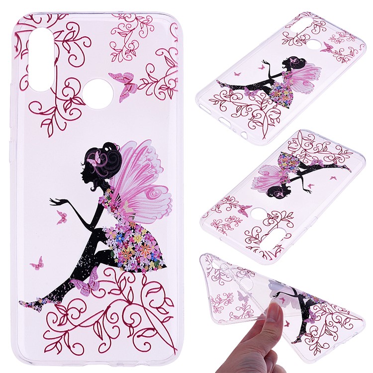Printing Pattern TPU Cover for Huawei P Smart (2019) / Honor 10 Lite - Butterfly Girl-1