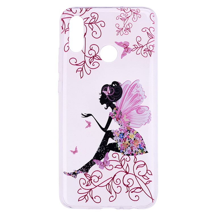 Printing Pattern TPU Cover for Huawei P Smart (2019) / Honor 10 Lite - Butterfly Girl-2