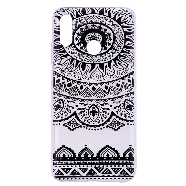 Printing Pattern TPU Mobile Case for Huawei P Smart (2019) / Honor 10 Lite - Black Lace-2