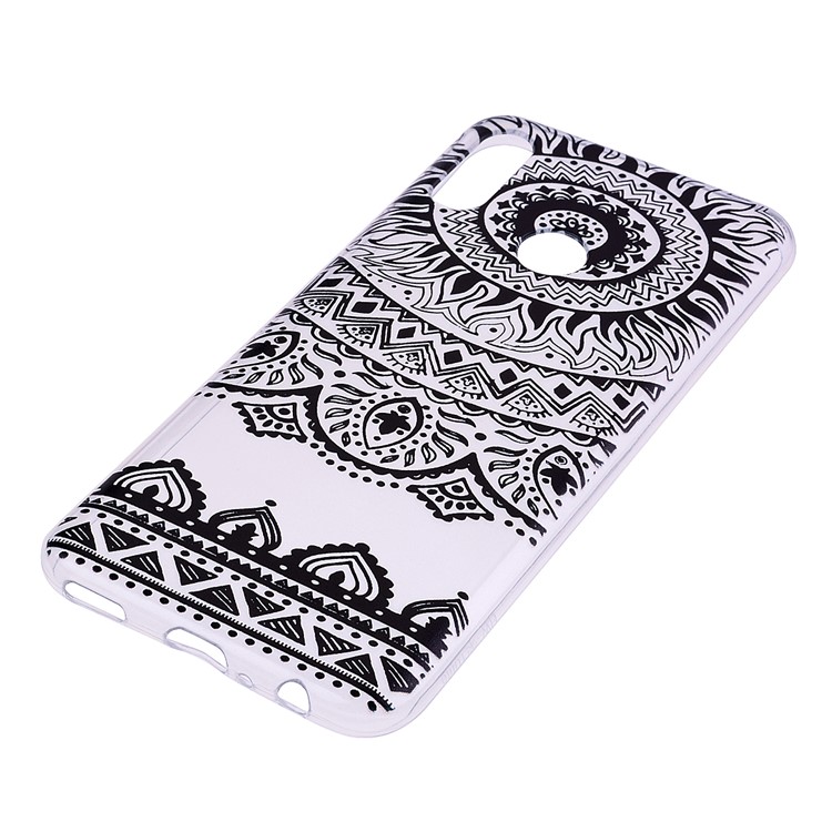 Printing Pattern TPU Mobile Case for Huawei P Smart (2019) / Honor 10 Lite - Black Lace-3