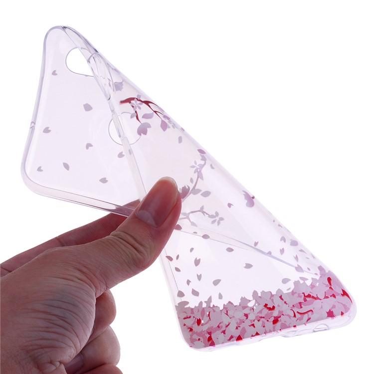Printing Pattern TPU Mobile Shell for Huawei P Smart (2019) / Honor 10 Lite - Pink Falling Flowers Petals-5