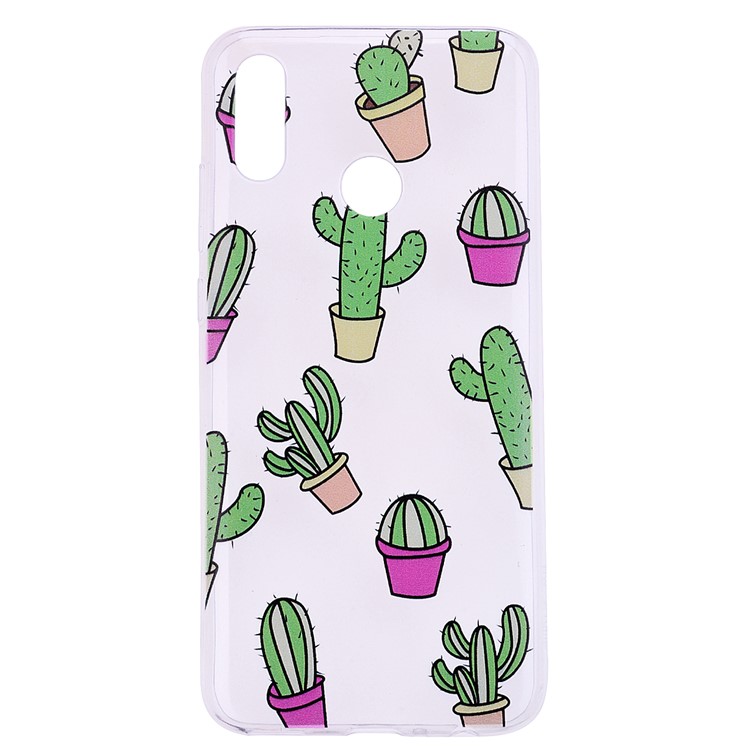 Padrão de Impressão TPU Mobile Cover For Huawei P Smart (2019) / Honra 10 Lite - Cacto-2