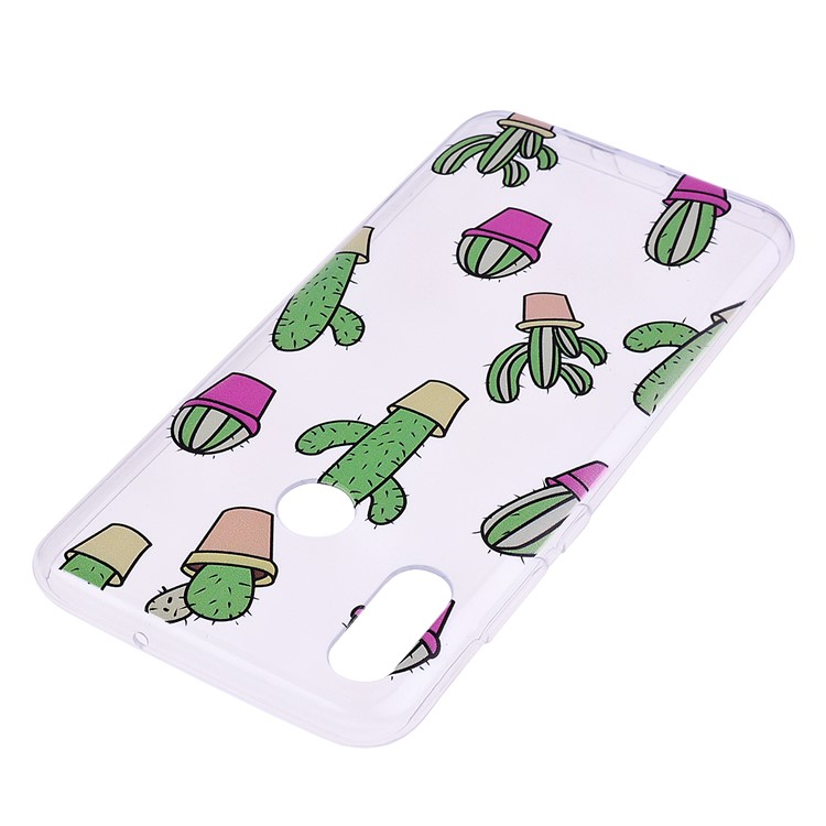 Printing Pattern TPU Mobile Cover for Huawei P Smart (2019) / Honor 10 Lite - Cactus-4