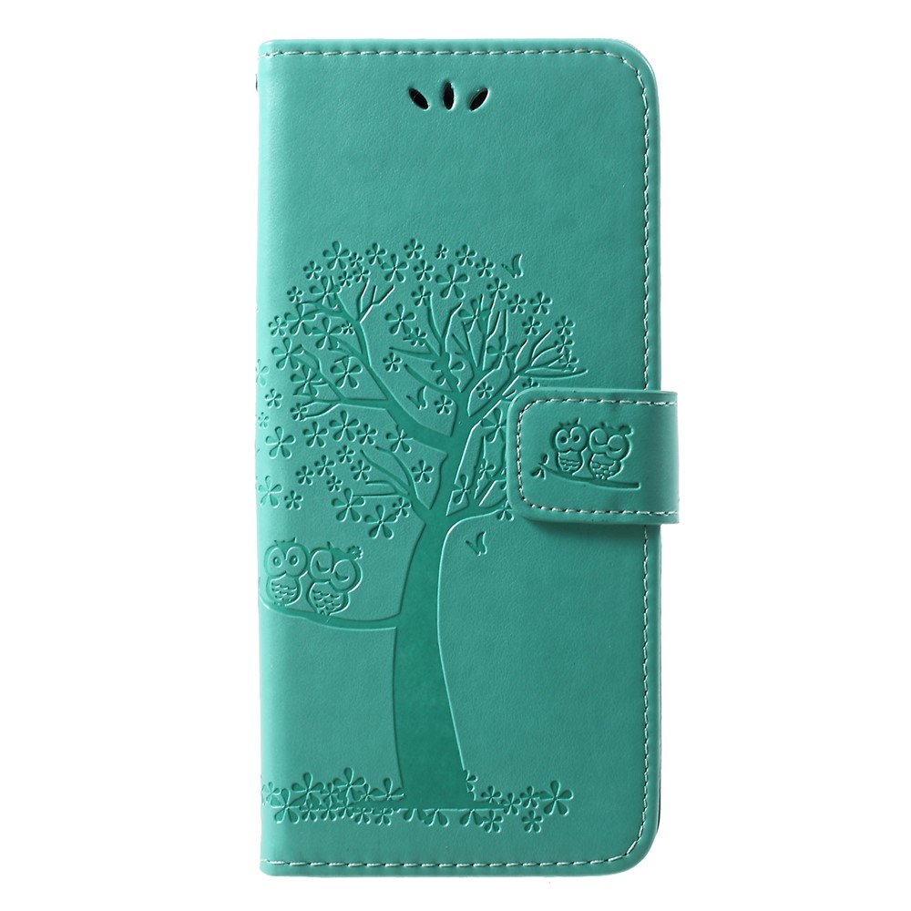 Imprint Butterfly Flower Wallet Stand Leather Cover for Huawei P30 Pro - Green-1