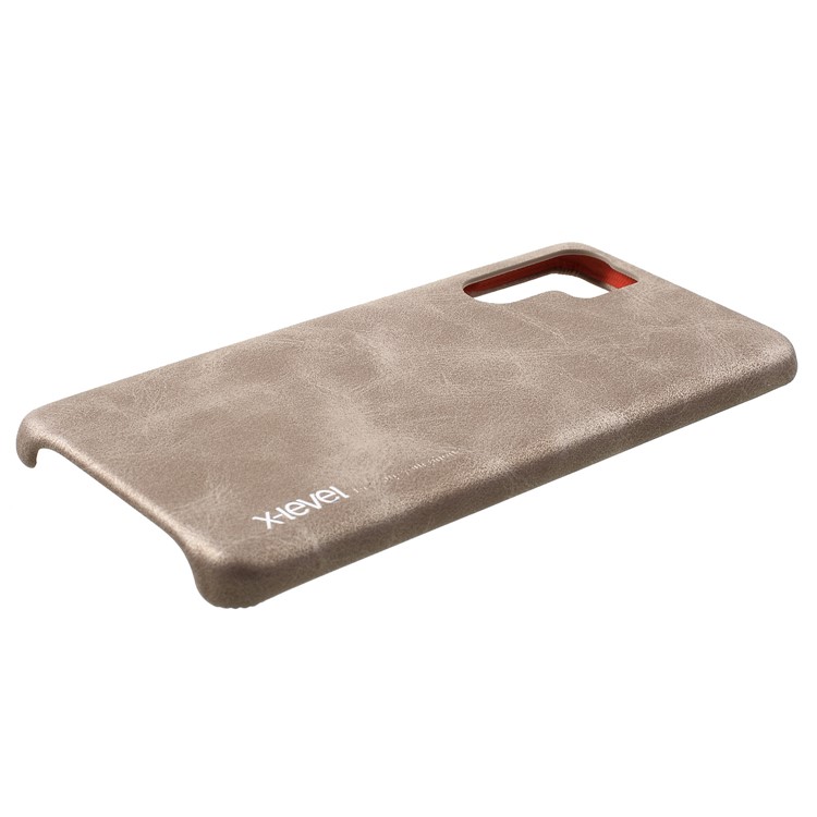 X-LEVEL Vintage Leather Coated PC Cellphone Case for Huawei P30 Pro - Brown-3