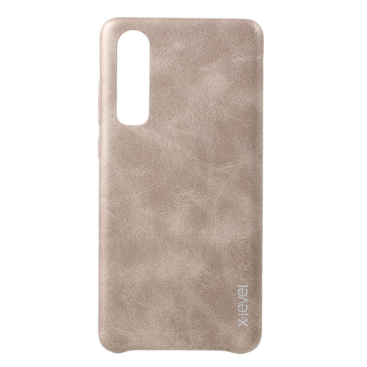 X-LEVEL Vintage Leather Coated PC Protection Case for Huawei P30 - Brown-1