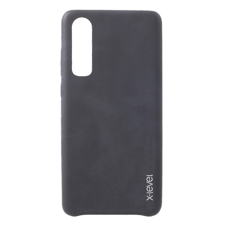 X-LEVEL Vintage Leather Coated PC Protector Cover for Huawei P30 - Black-1