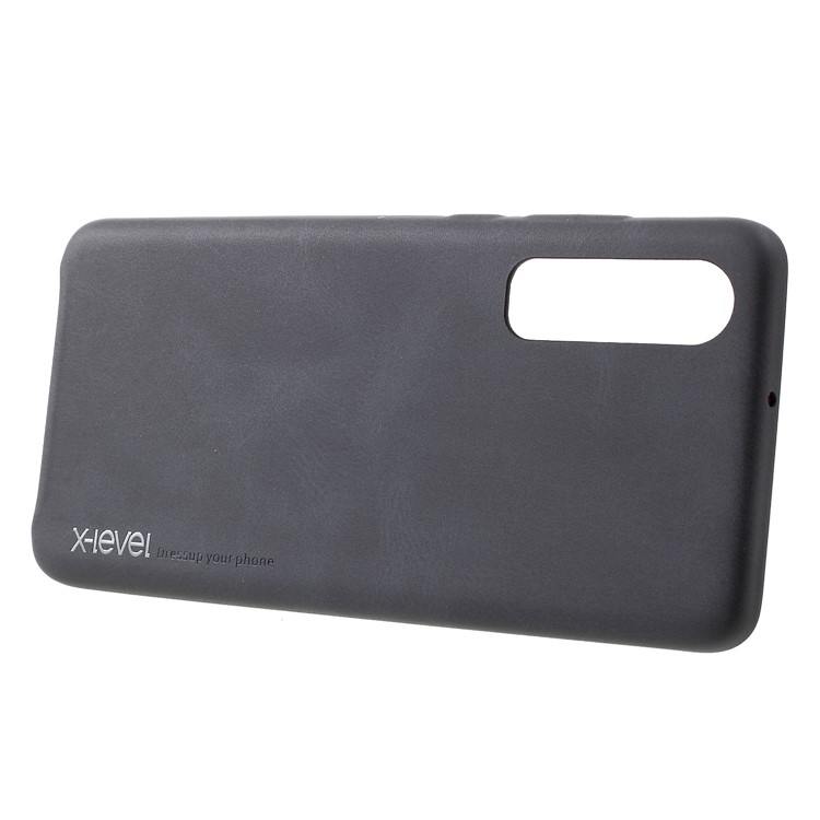 X-LEVEL Vintage Leather Coated PC Protector Cover for Huawei P30 - Black-2