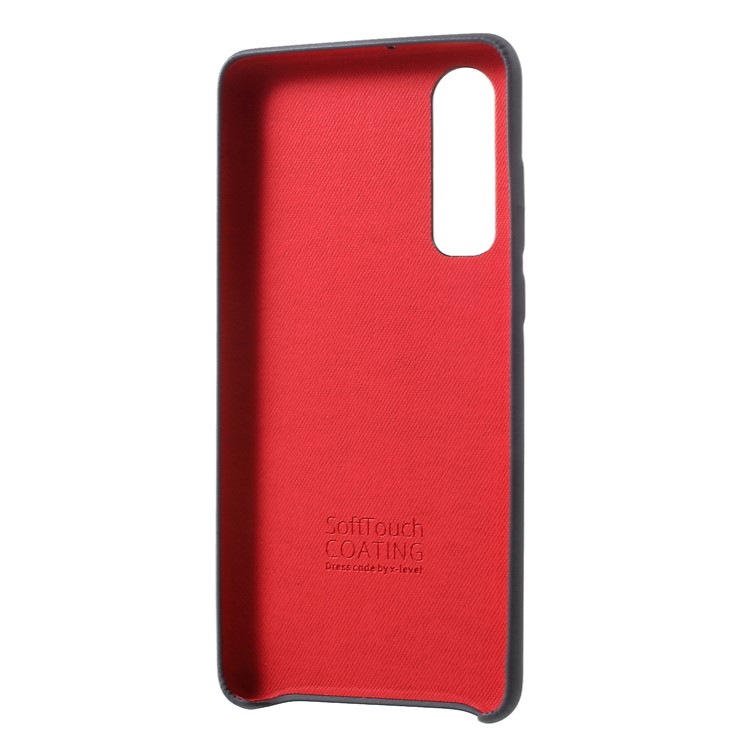 X-LEVEL Vintage Leather Coated PC Protector Cover for Huawei P30 - Black-4