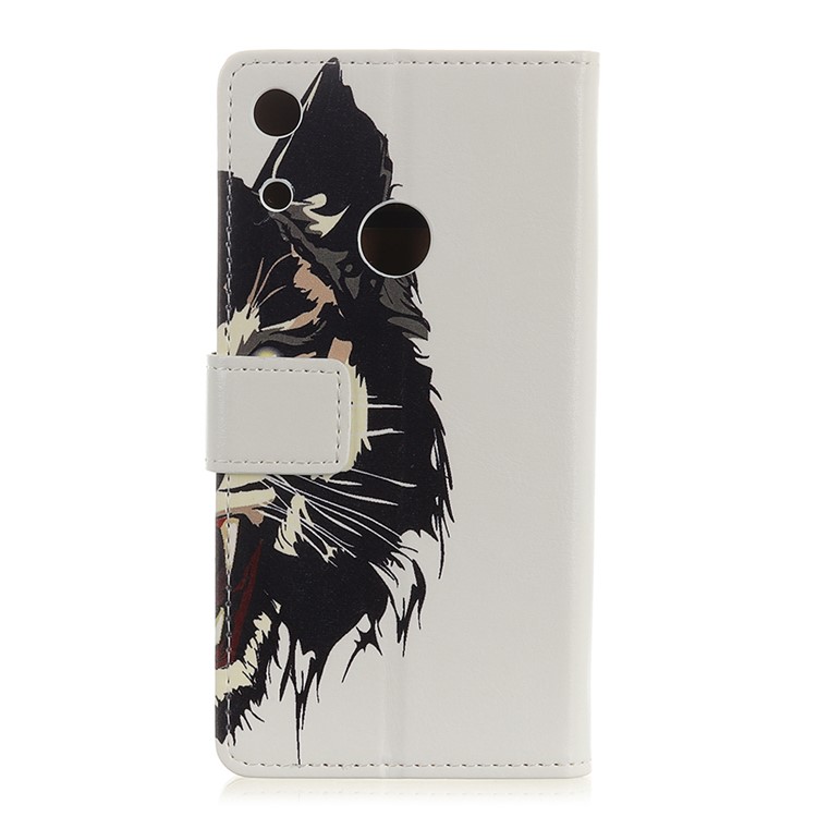 Pattern Printing Wallet Leather Phone Case for Huawei Honor 8A - Fierce Tiger-3
