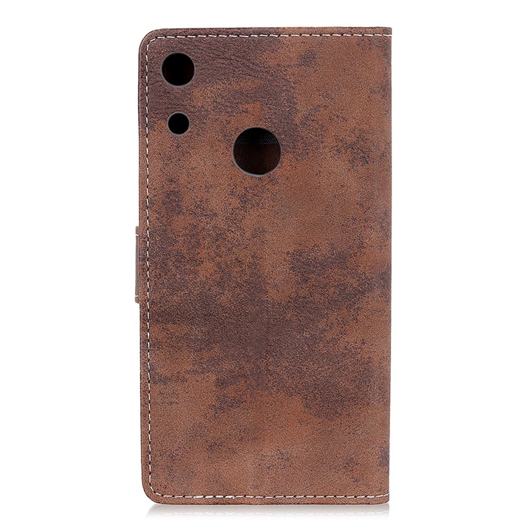 Vintage Style Wallet Leather Cell Phone Cover for Huawei Honor 8A - Brown-4