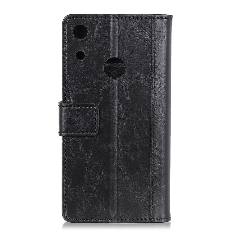 Rivet Decor PU Leather Wallet Stand Phone Case for Huawei Honor 8A - Black-3