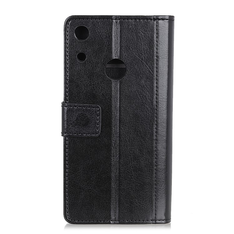 Crazy Horse Rivet Decor Leather Wallet Case for Huawei Honor 8A - Black-4