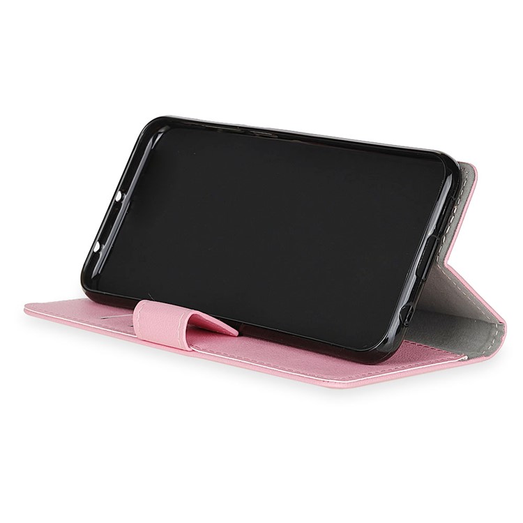 Wallet Leather Protection Case for Huawei Honor 8A - Pink-6