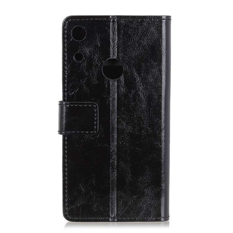 Crazy Horse Wallet Leather Stand Case for Huawei Honor 8A - Black-3