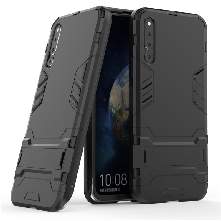 Cool Guard Kickstand PC TPU Hybrid Case for Huawei Honor Magic 2 - Black-1