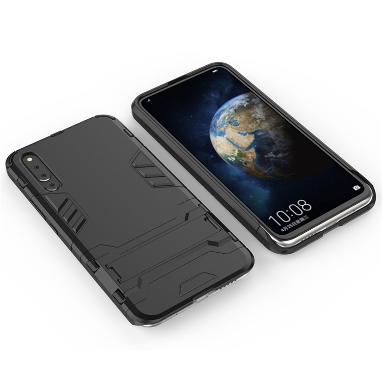 Cool Guard Kickstand PC TPU Hybrid Case for Huawei Honor Magic 2 - Black-12