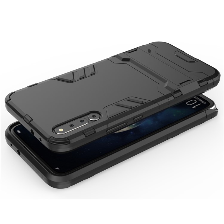Cool Guard Kickstand PC TPU Hybrid Case for Huawei Honor Magic 2 - Black-2