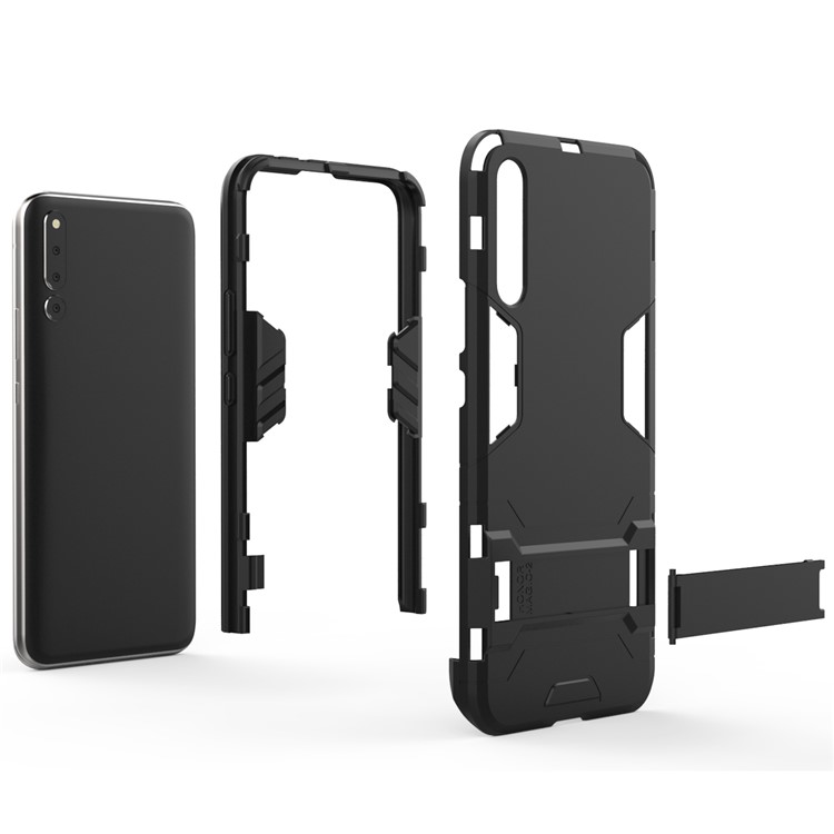 Cool Guard Kickstand PC TPU Hybrid Case for Huawei Honor Magic 2 - Black-3