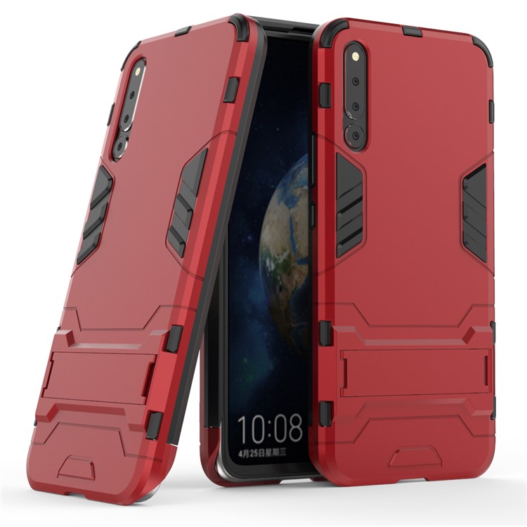 Cool Guard Kickstand PC TPU Hybrid Cover for Huawei Honor Magic 2 - Red-1