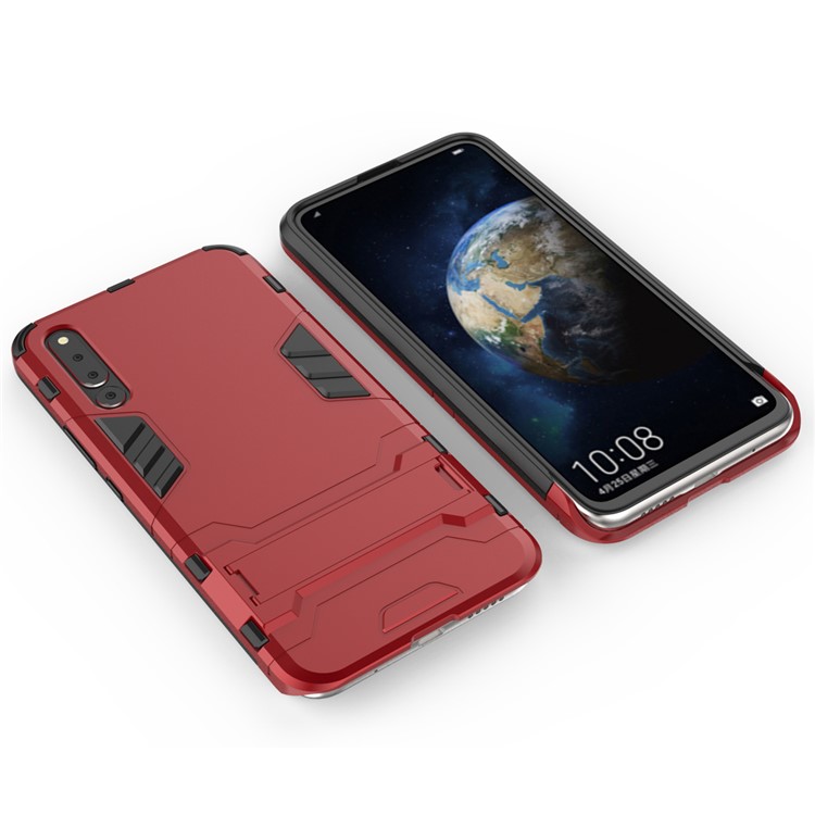 Cool Guard Kickstand PC TPU Hybrid Cover for Huawei Honor Magic 2 - Red-4