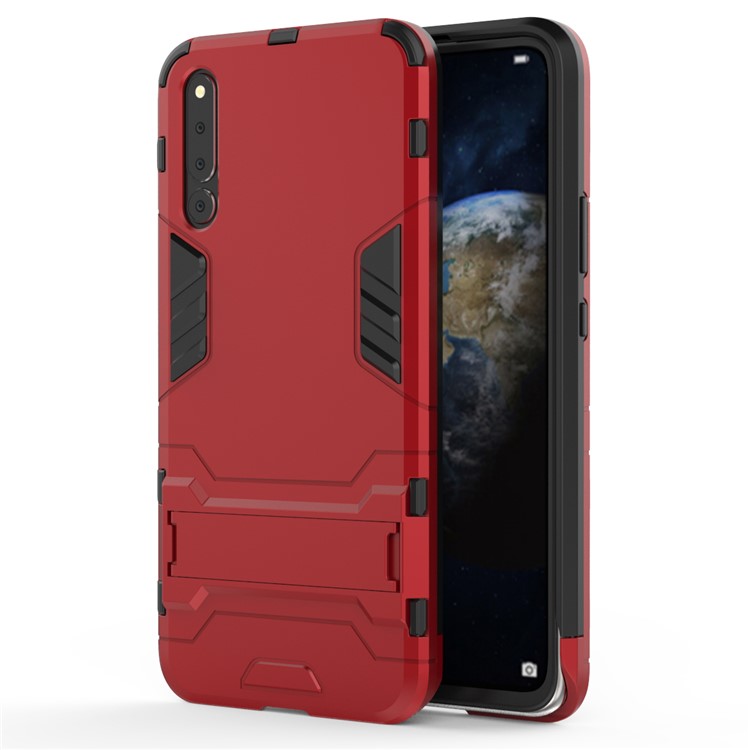 Cool Guard Kickstand PC TPU Hybrid Cover for Huawei Honor Magic 2 - Red-5