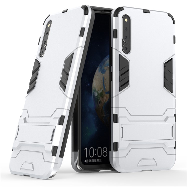 Cool Guard Kickstand PC TPU Hybrid Casing for Huawei Honor Magic 2 - Silver-1