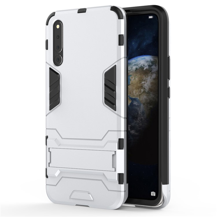 Cool Guard Kickstand PC TPU Hybrid Casing for Huawei Honor Magic 2 - Silver-5
