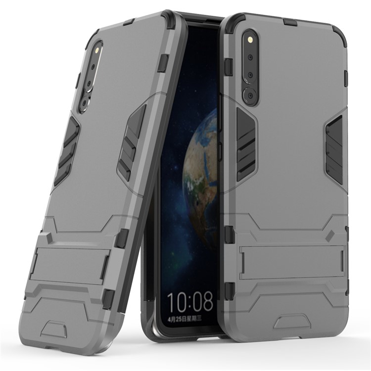 Cool Guard Kickstand PC TPU Hybrid Mobile Phone Case for Huawei Honor Magic 2 - Grey-1