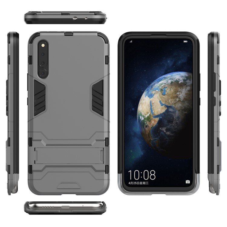 Cool Guard Kickstand PC TPU Hybrid Mobile Phone Case for Huawei Honor Magic 2 - Grey-2