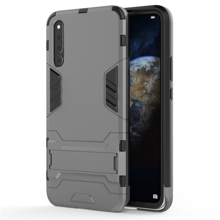 Cool Guard Kickstand PC TPU Hybrid Mobile Phone Case for Huawei Honor Magic 2 - Grey-5