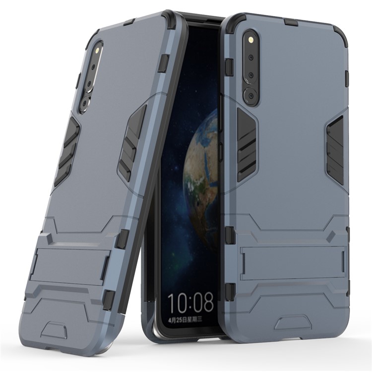 Cool Guard Kickstand Plastic TPU Hybrid Case for Huawei Honor Magic 2 - Dark Blue-1
