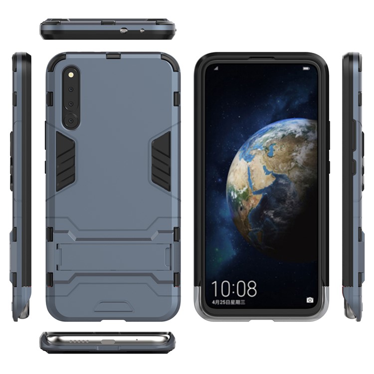 Cool Guard Kickstand Plastic TPU Hybrid Case for Huawei Honor Magic 2 - Dark Blue-2