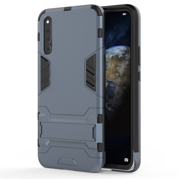 Cool Guard Kickstand Plastic TPU Hybrid Case for Huawei Honor Magic 2 - Dark Blue-4