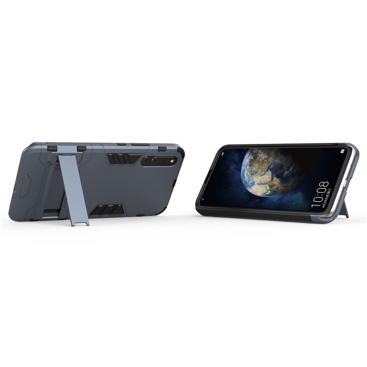 Cool Guard Kickstand Plastic TPU Hybrid Case for Huawei Honor Magic 2 - Dark Blue-5