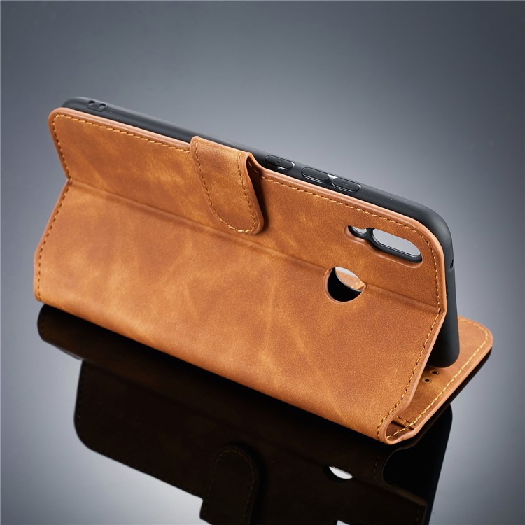DG. Custodia Portafoglio In Pelle PU Retro Stile MING Per Huawei Y9 (2019) / Goditi Il 9 Plus - Marrone-5