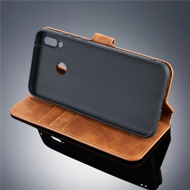 DG. Custodia Portafoglio In Pelle PU Retro Stile MING Per Huawei Y9 (2019) / Goditi Il 9 Plus - Marrone-6
