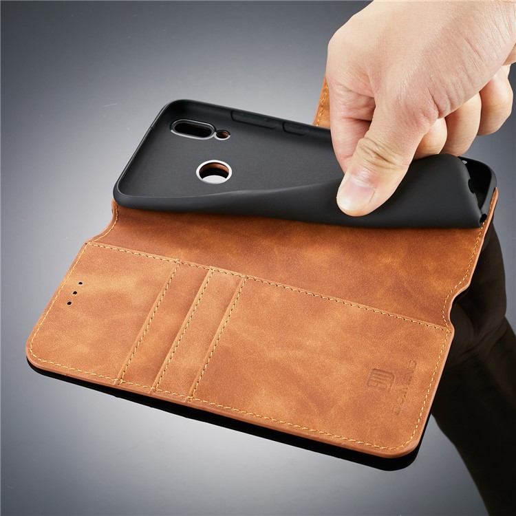 DG. Custodia Portafoglio In Pelle PU Retro Stile MING Per Huawei Y9 (2019) / Goditi Il 9 Plus - Marrone-7