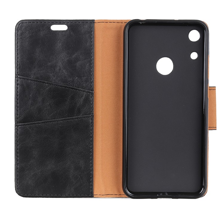 Crazy Horse Magnetic Stand Wallet Split Leather Protective Case for Huawei Honor 8A - Black-4