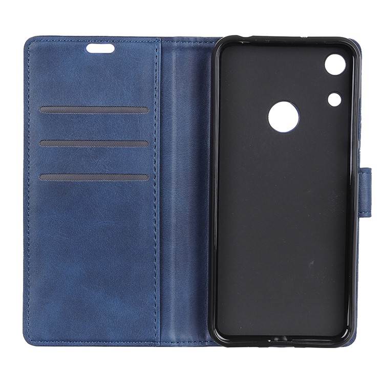Wallet Stand Matte PU Leather Protection Shell for Huawei Honor 8A - Blue-7