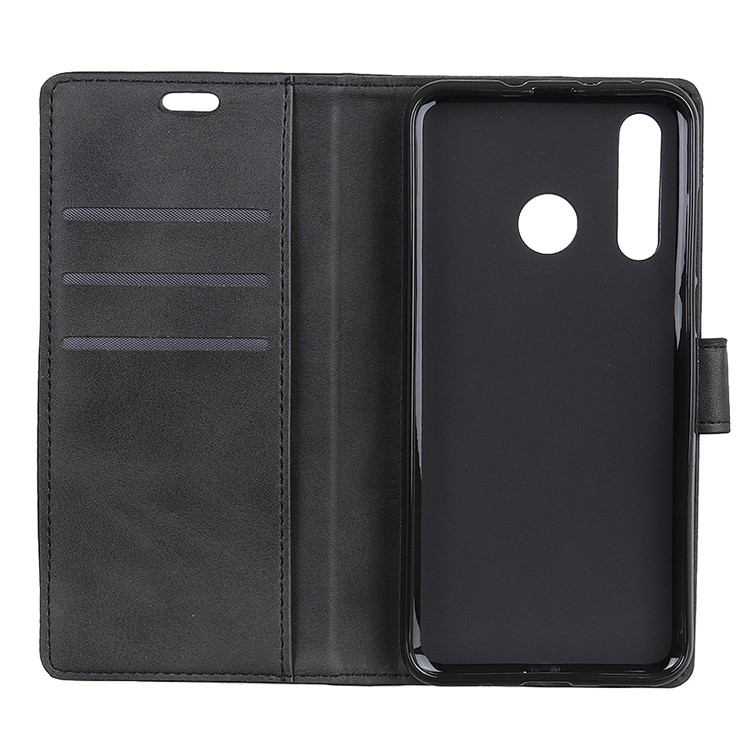 Matte PU Leather Wallet Stand Mobile Case for Huawei nova 4 - Black-6